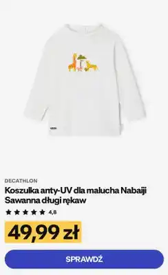 Koszulka anty-UV dla malucha Nabaiji Sawanna długi rękaw