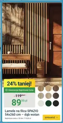 ERLI Lamele na filcu SPAZIO 54x260 cm dąb wotan oferta