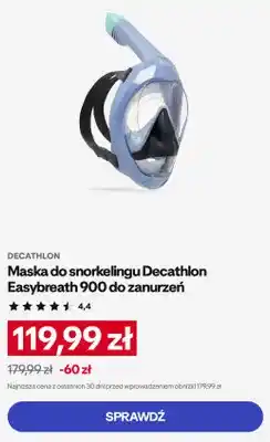 Maska do snorkelingu Decathlon Easybreath 900 do zanurzeń