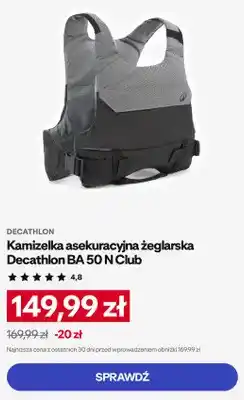 Decathlon Kamizelka asekuracyjna żeglarska Decathlon BA 50 N Club oferta