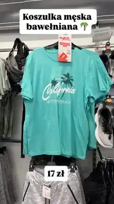 KiK Koszulka męska bawełniana California oferta