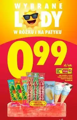 Biedronka WYBRANE LODY W RÓŻKU I NA PATYKU oferta