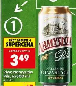 Biedronka Piwo Namysłów Pils 6x500 ml oferta