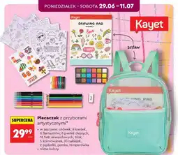 Biedronka Kayet Plecaczek z przyborami artystycznymi oferta