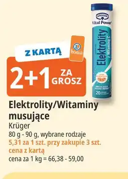 E.Leclerc Elektrolity/Witaminy musujące Krüger oferta