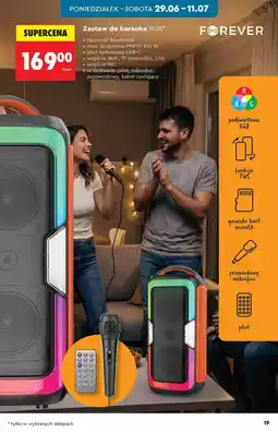 Biedronka Zestaw do karaoke RGB* Forever oferta