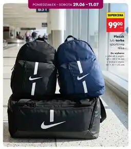 Biedronka Plecak lub torba sportowa Nike oferta