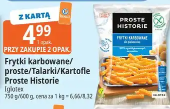 E.Leclerc Frytki karbowane/proste/Talarki/Kartofle Proste Historie oferta