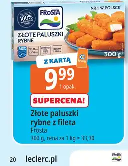 E.Leclerc Złote paluszki rybne z fileta Frosta oferta
