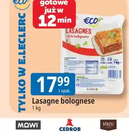 E.Leclerc Lasagne bolognese oferta