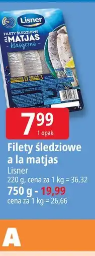 E.Leclerc Filety śledziowe a la matjas Lisner oferta