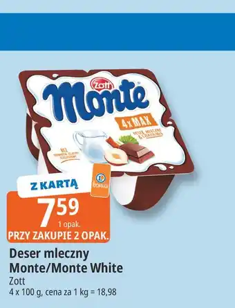 E.Leclerc Deser mleczny Monte/Monte White Zott oferta