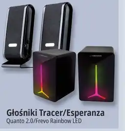 E.Leclerc Głośniki Tracer/Esperanza Quanto 2.0/Frevo Rainbow LED oferta