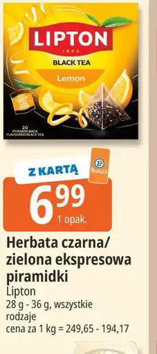 E.Leclerc Herbata czarna/zielona ekspresowa piramidki Lipton oferta