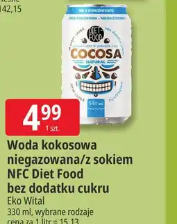E.Leclerc Woda kokosowa niegazowana/z sokiem NFC Diet Food bez dodatku cukru oferta