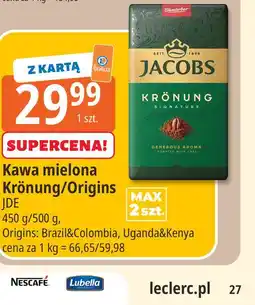E.Leclerc Kawa mielona Krönung/Origins Jacobs oferta