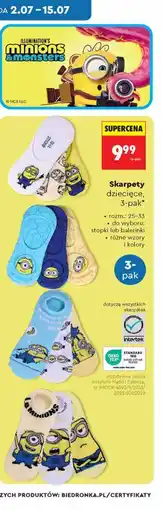 Biedronka Skarpety dziecięce, 3-pak Minions & Monsters oferta