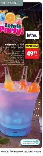 Biedronka Lethe Pojemnik na lód z głośnikiem RGB oferta