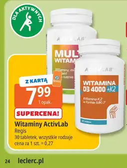 E.Leclerc Witaminy ActivLab Regis oferta