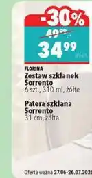 Biedronka Zestaw szklanek Sorrento / Patera szklana Sorrento oferta