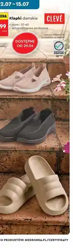 Biedronka Klapki damskie CLEVÉ oferta