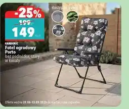 Biedronka Gardenic Fotel ogrodowy Porto bez podnóżka, szary w kwiaty oferta