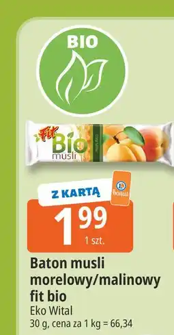 E.Leclerc Baton musli morelowy/malinowy fit bio Eko Wital oferta