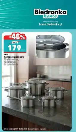 Biedronka SMILE Komplet garnków oferta
