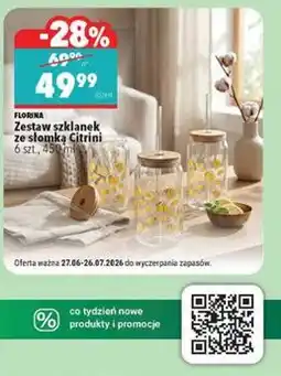 Biedronka Zestaw szklanek ze słomką Citrini oferta