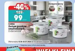 Biedronka Florina Zestaw garnków emaliowanych oferta