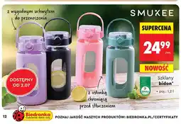 Biedronka Szklany bidon Smukee oferta