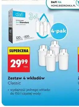 Biedronka Zestaw wkładów filtrujących Dafi Classic 4-pak oferta
