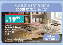 Biedronka Zestaw słoików z metalową nakrętką Florina 6-pak oferta