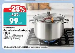 Biedronka Garnek wielofunkcyjny Altom Design Fabio 12,5 l z silikonową wkładką oferta