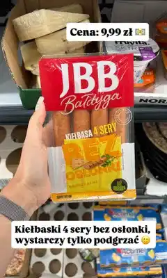 Biedronka Kiełbasa 4 sery bez osłonki JBB Bałdyga oferta