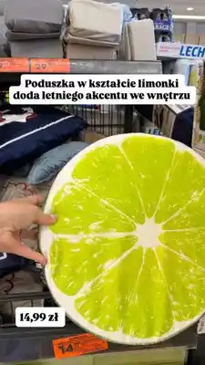 Biedronka Poduszka na krzesło w kształcie limonki oferta