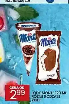 Wafelek Lody Monte rożek Zott oferta