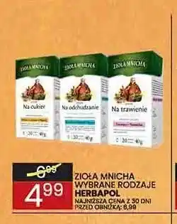 Wafelek Zioła Mnicha Na cukier Herbapol oferta