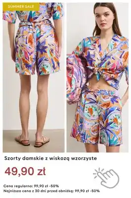 Szorty damskie z wiskozą wzorzyste