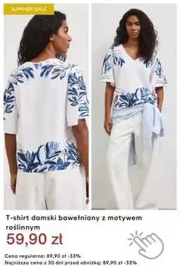 Medicine T-shirt damski bawełniany z motywem roślinnym oferta