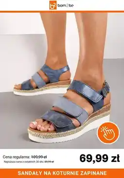 Born2be Sandały na koturnie zapinane Born2be oferta