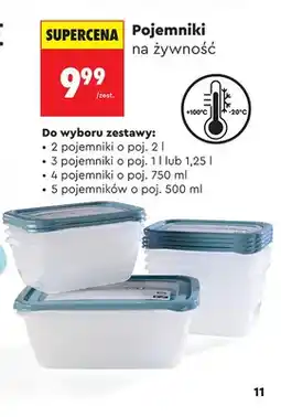 Biedronka Zestaw 2 pojemników na żywność Smukee oferta