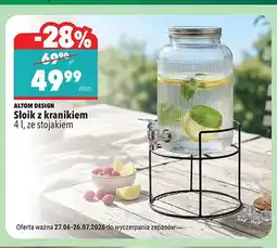 Biedronka Słoik z kranikiem Altom Design 4 l ze stojakiem oferta