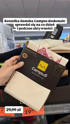 Biedronka Koszulka damska Campus Essential oferta