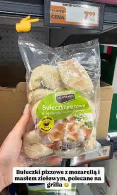 Biedronka Bułeczki pizzowe z mozzarellą i masłem ziołowym Dermaris oferta