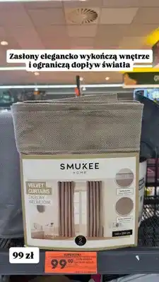 Biedronka Zasłony welwetowe Smukee Home oferta