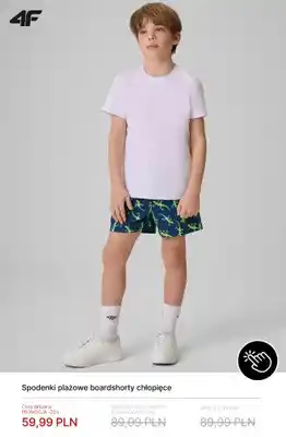 Spodenki plażowe boardshorty chłopięce 4F