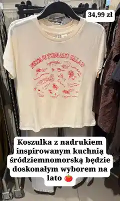 H&M Koszulka z nadrukiem Feta & Tomato Salad Divided oferta