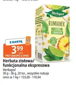 E.Leclerc Herbata ziołowa/funkcjonalna ekspresowa Herbapol oferta