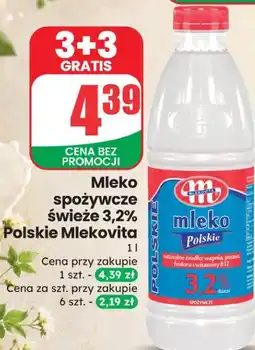 Dino Mleko spożywcze świeże 3,2% Polskie Mlekovita oferta